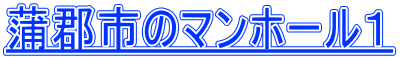 蒲郡市のマンホール１