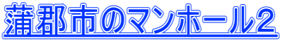 蒲郡市のマンホール２