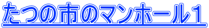 たつの市のマンホール１