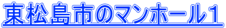 東松島市のマンホール１