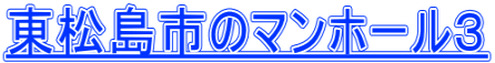 東松島市のマンホール３
