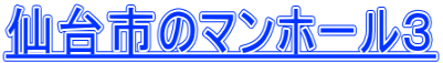 仙台市のマンホール３