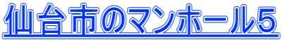 仙台市のマンホール５