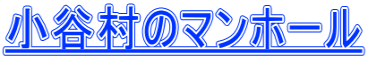 小谷村のマンホール
