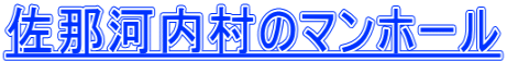 佐那河内村のマンホール